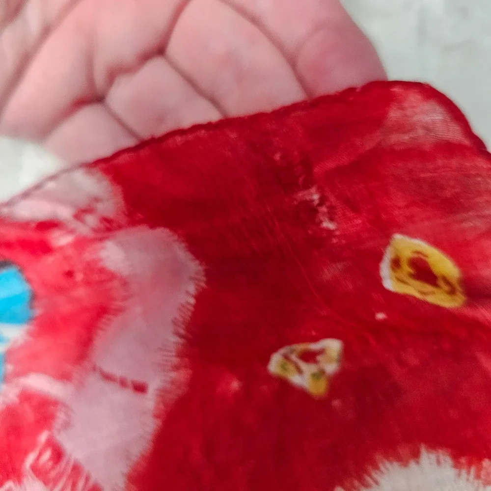 Pure Silk Scarf Red Multicolor Tie Dye Sunburst Boho Wrap Made In India